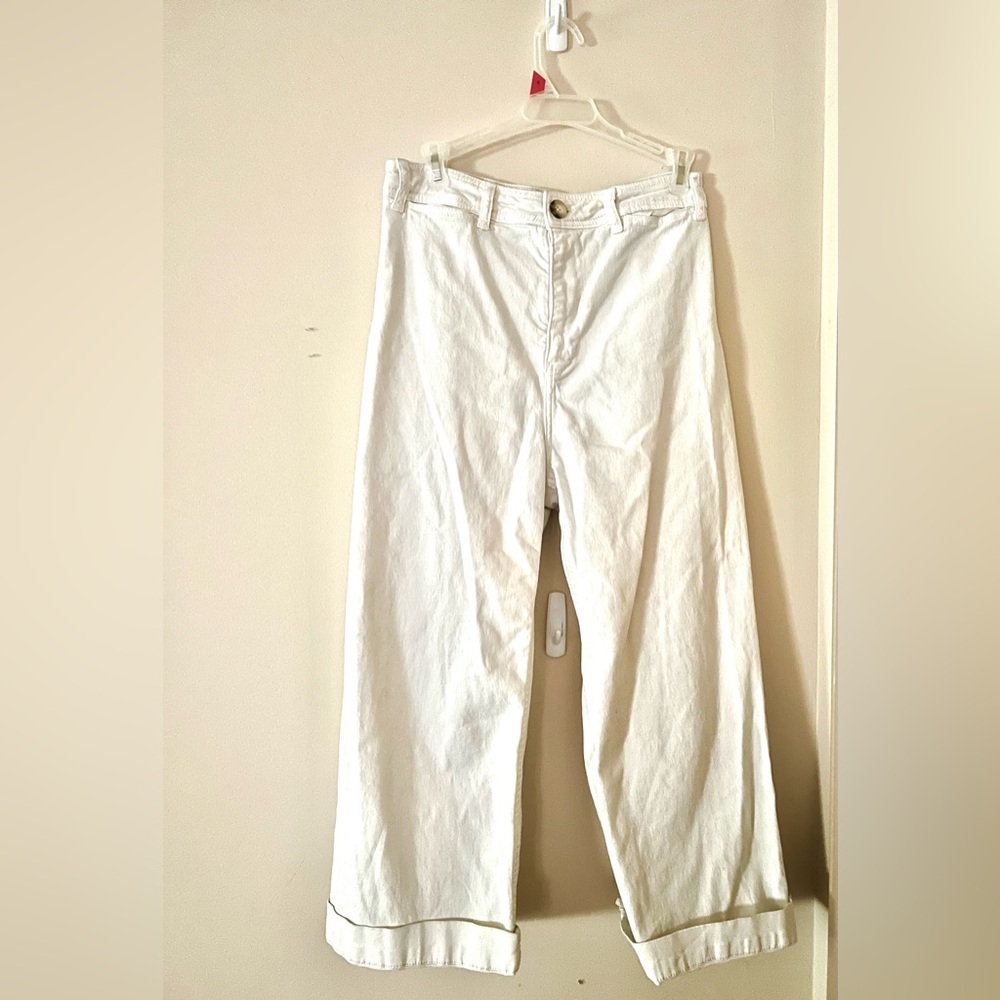 Free People White Wide-Leg Jeans - Picture 7 of 8